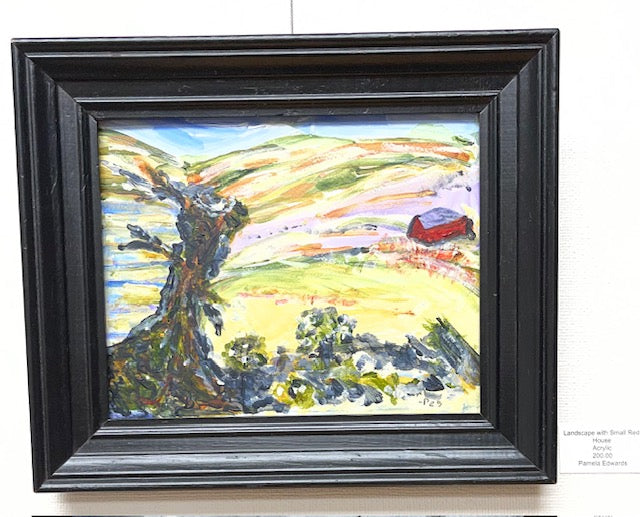 Landscape with small red house