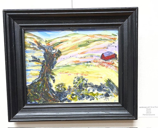 Landscape with small red house